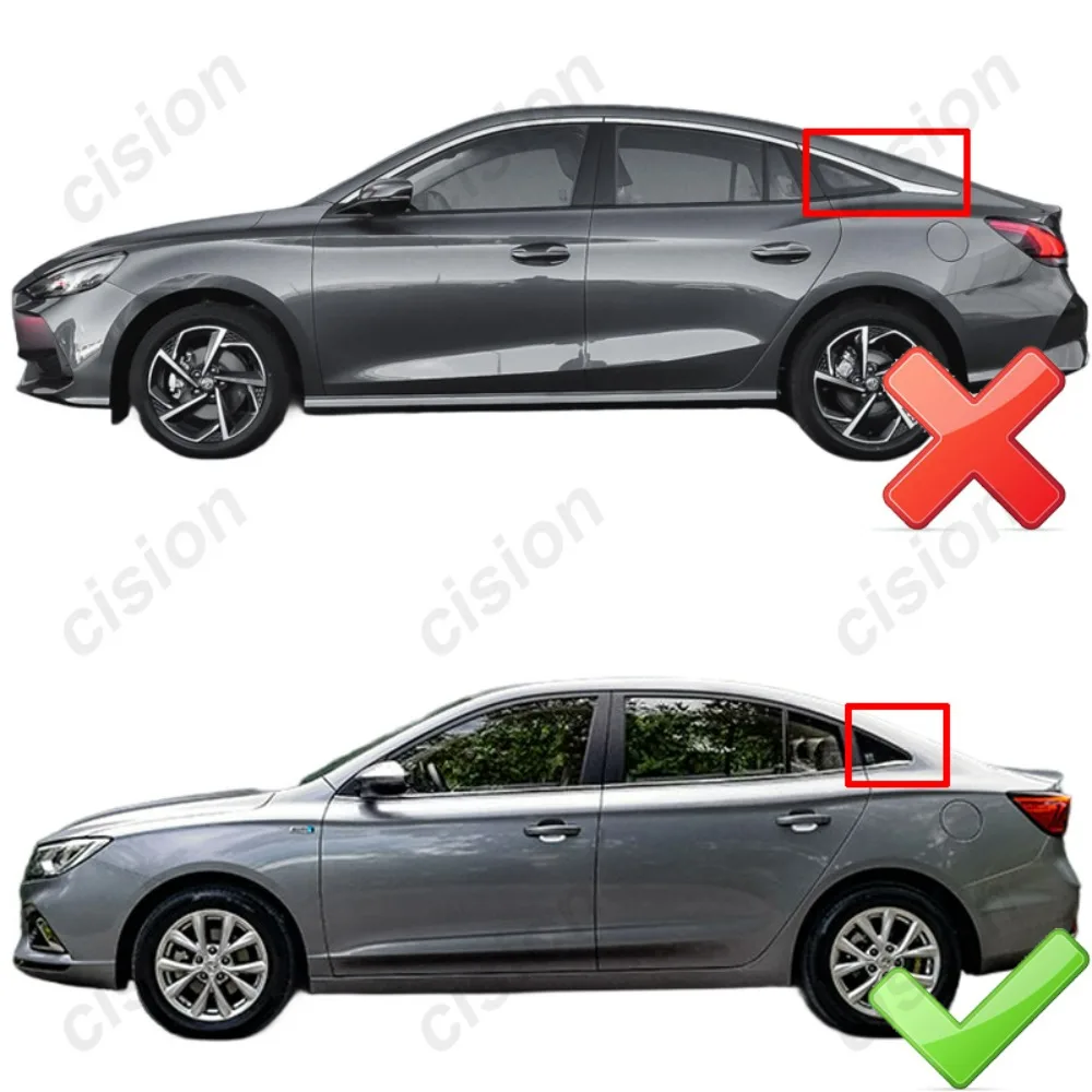 Glossy Carbon Fiber Chrome Black Car Door Window Center BC Pillar Post Column Panel Cover Trim Sticker For MG 5 MG5 MT 2022-2025