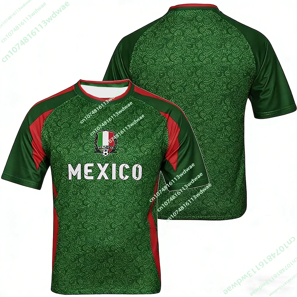 

Футболка с 3D-принтом Mexico Heritage Jersey 2026 WC Edition, новинка, для мужчин и детей, для болельщиков футбольных команд и команд по чирлидингу