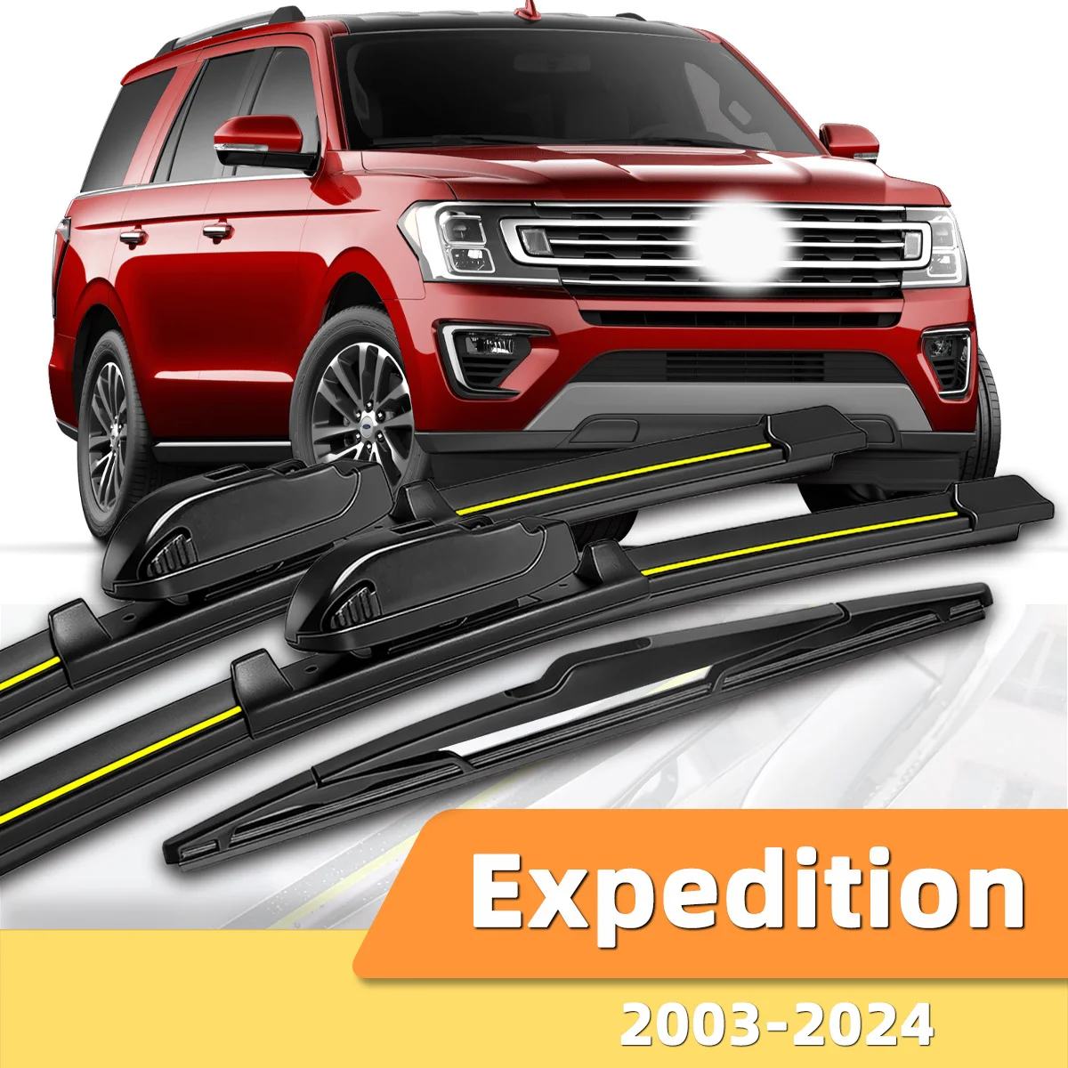 

3PCS Front And Rear Windshield Wipers Suitable For Ford Expedition 2003-2024 Automotive Windshield Accessories 2004 2019 2023
