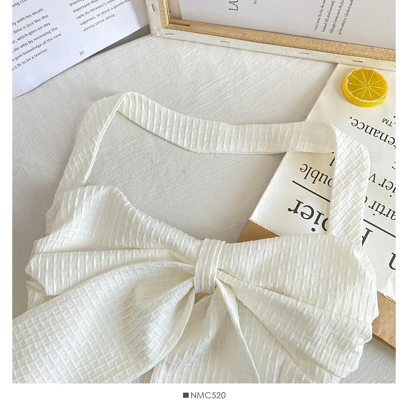 Atasan Wanita Seksi Model Halter Tanpa Tali Bahu, Desain Lipit Elastis, Tank Top Musim Panas Kancing Belakang Terbuka, Crop Top Pantai