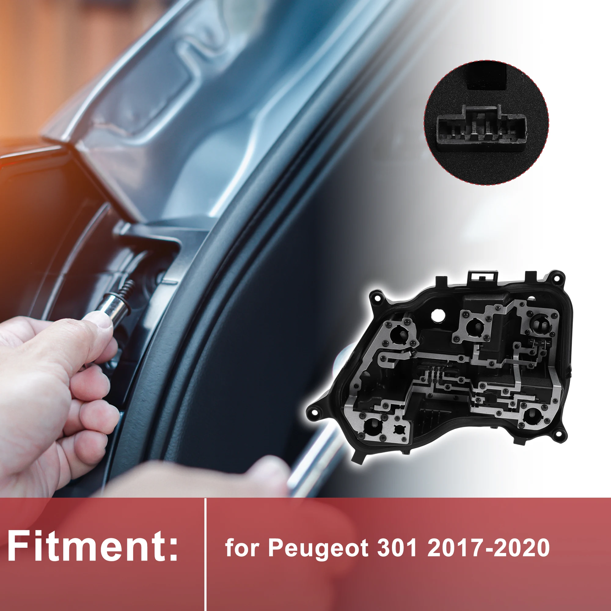 

X Autohaux 1 шт. гнездо правого заднего фонаря для Peugeot 301 2017-2020, разъем лампы накаливания