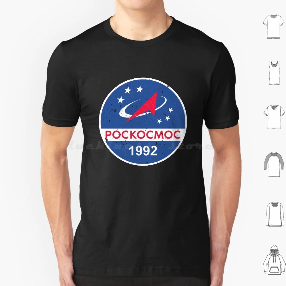 

Pockocmoc 1992 футболка из хлопка для мужчин и женщин, принт «сделай сам», Pockocmoc Roscosmos, логотип космоса России, астронавт, звезды, космос