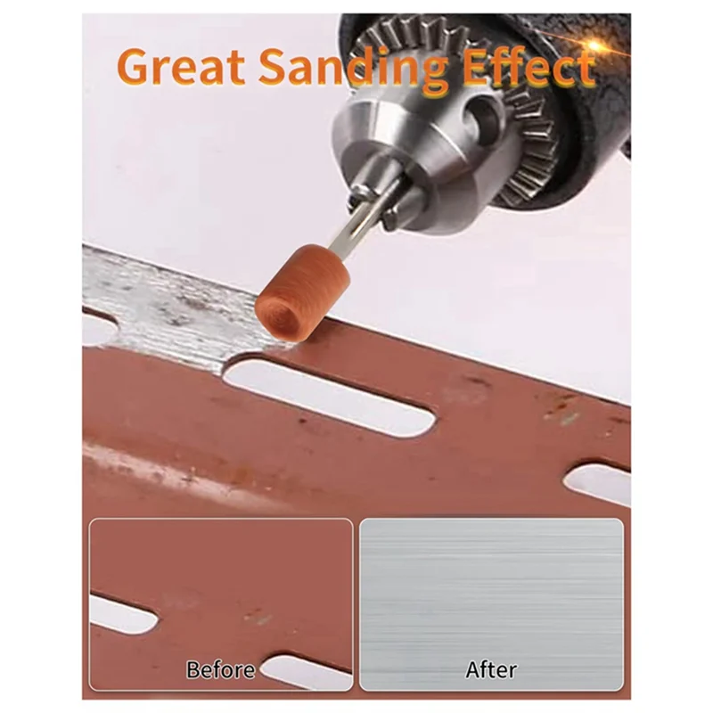 AB06 60Pcs Sanding Bits For Rotary Tool, Strong Grinding Stones Bits With 1/8In Shank, Aluminum Oxide Sanding Replacement Parts