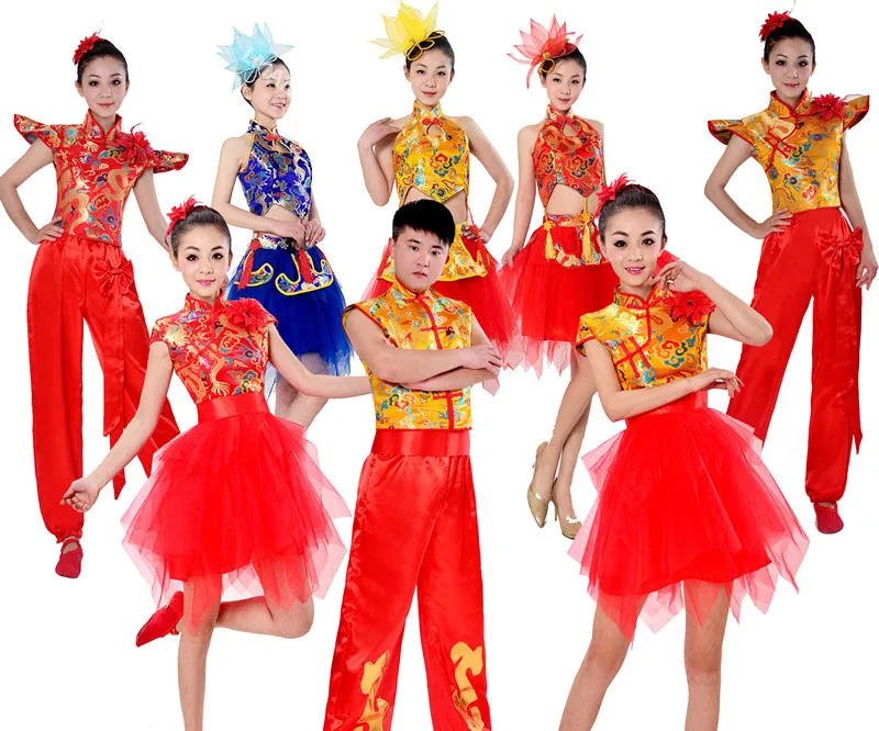 

Ethnic style drumming costumes, performance costumes, men's and women's water drum dance costumes