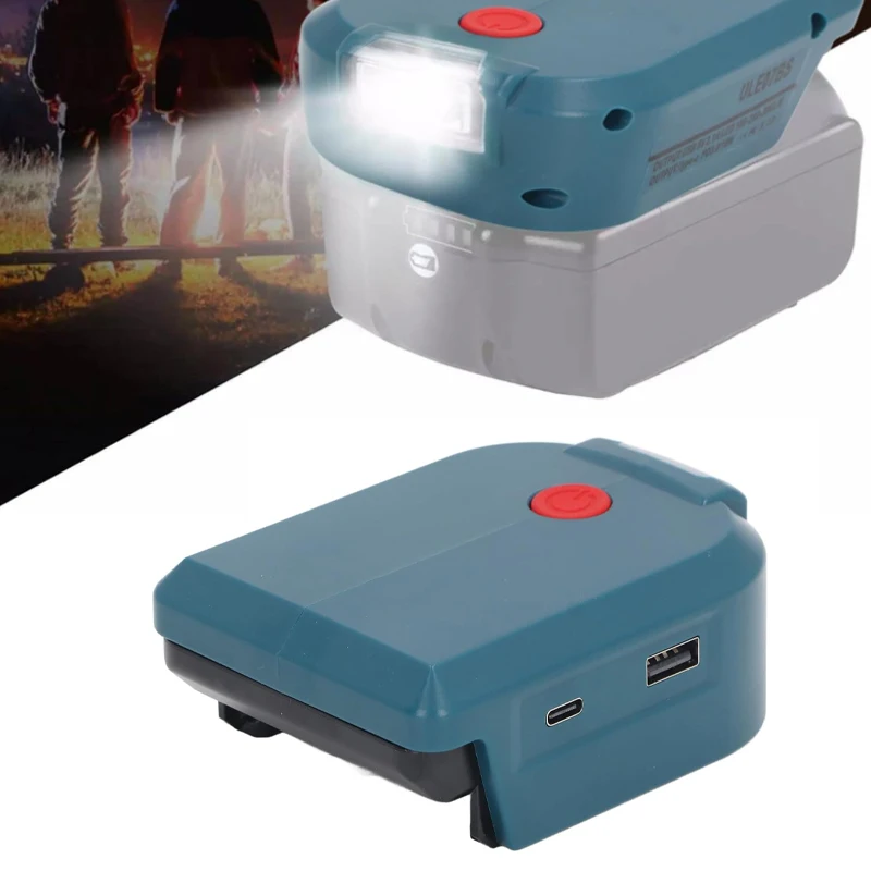 Carregador USB para Bateria de Íon de Lítio Bosch 14.4-18V, Luz de Trabalho LED, Fonte de Energia Sem Fio para Adaptador de Bateria BOSCH BAT618 BAT614