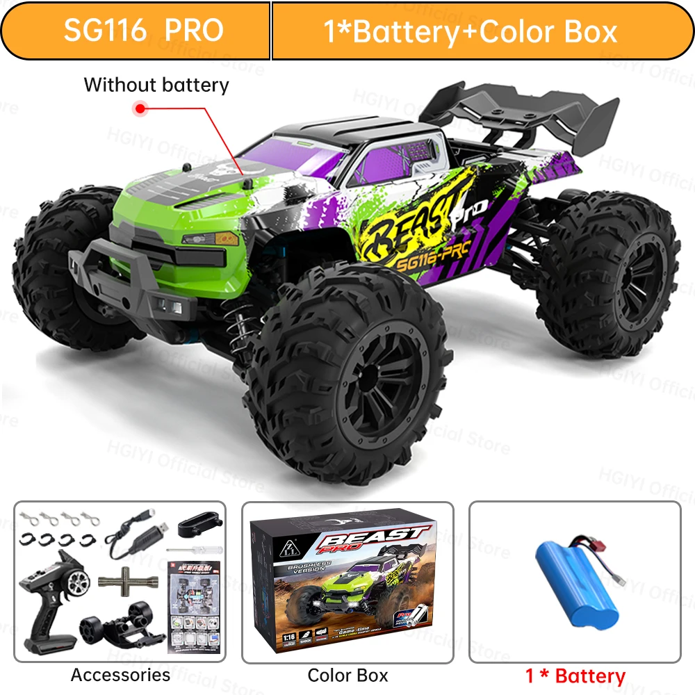ZLL SG116 MAX 1:16 Hoge Snelheid Drift Racing 80 KM/H Borstelloze Motor 4WD SG116 Pro 40 KM/H RC Auto Off Road Auto Speelgoed Voor Kid Gift