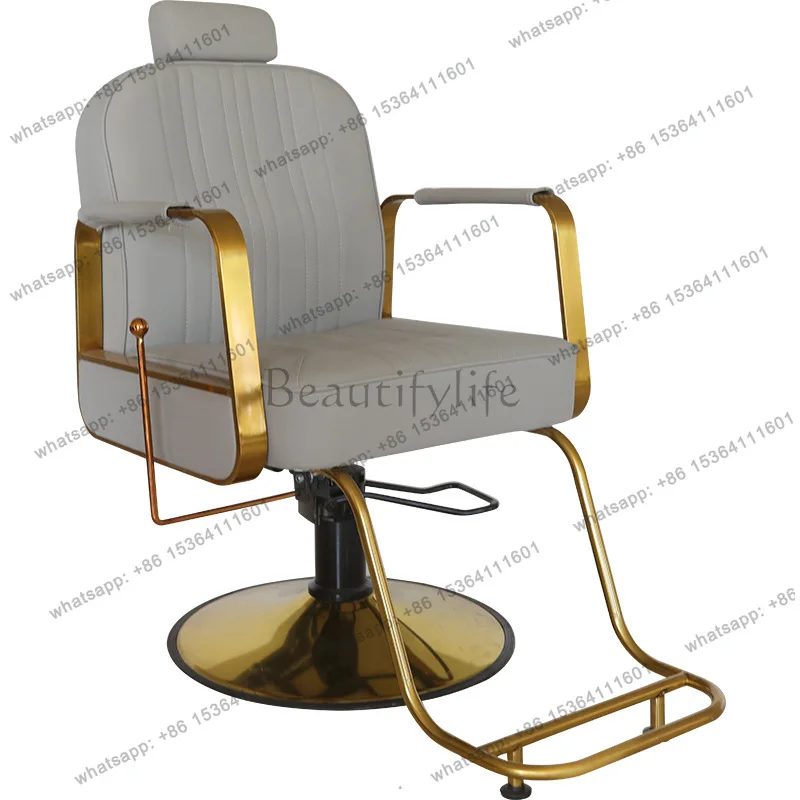 

Manufacturer light luxury barber chair hair salon special rotating reclining hair chair perm dyeing hair cutting stool