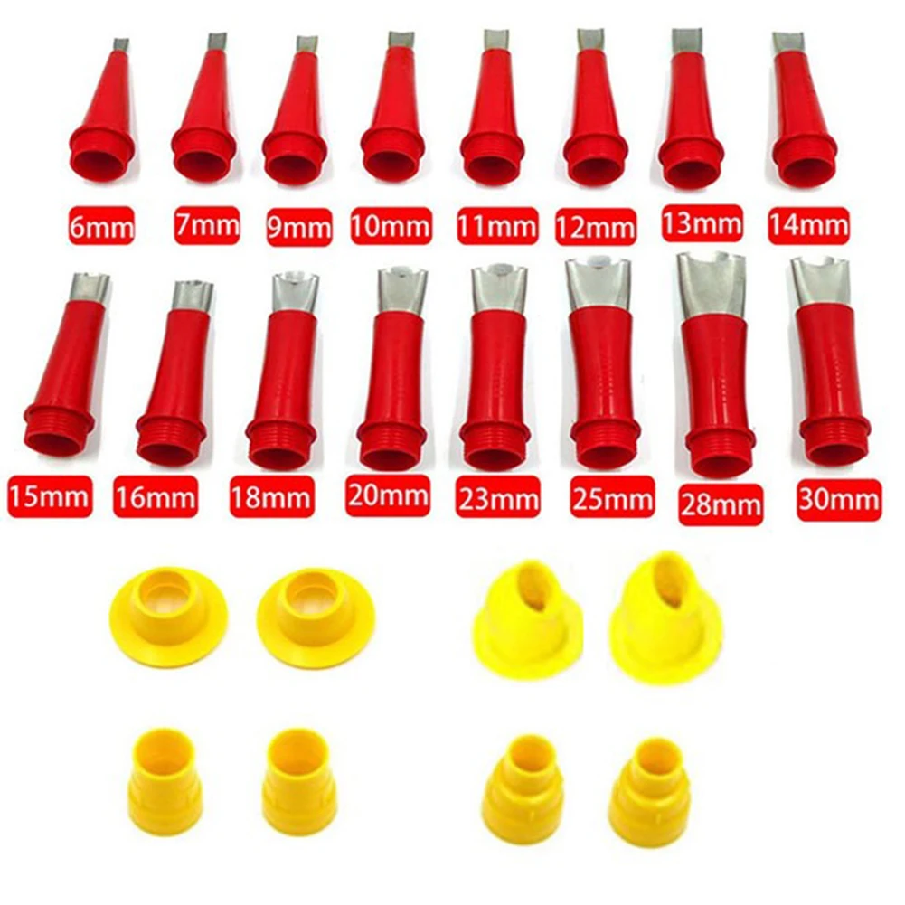 

Stainless Steel Caulk Nozzle Applicators Set for Caulking Finishing and Sealant Tools with Bases for Home Improvement
