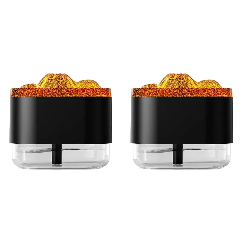 AT43-2X Flame Diffuser Aromatherapy Essential Oil Diffuser With Atmosphere Light 300Ml Cool Mist Humidifier B
