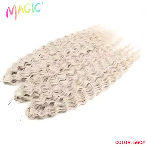 Magic Ariel Curl Hair Water Wave Twist Crochet Hair Synthetic Braid Hair Ombre Blonde 22 Inch Deep Wave Braiding Hair Extension - Image 26