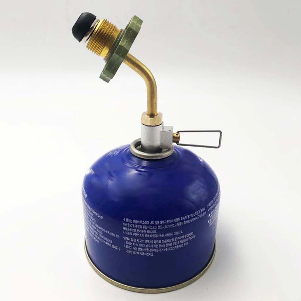 

Portable Gas Charging Valves Camping Hiking Compact Lightweight Butane Refill Propane Converter Aluminum Alloy Metal Transfer