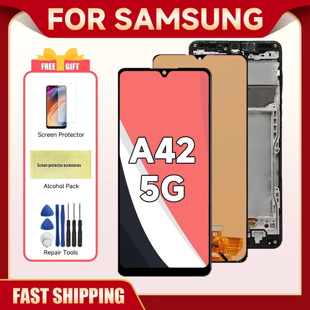 Tested For AMOLED For Samsung A42 5G LCD display A426B lcd with Touch Screen Digitizer Assembly For Samsung A426 LCD