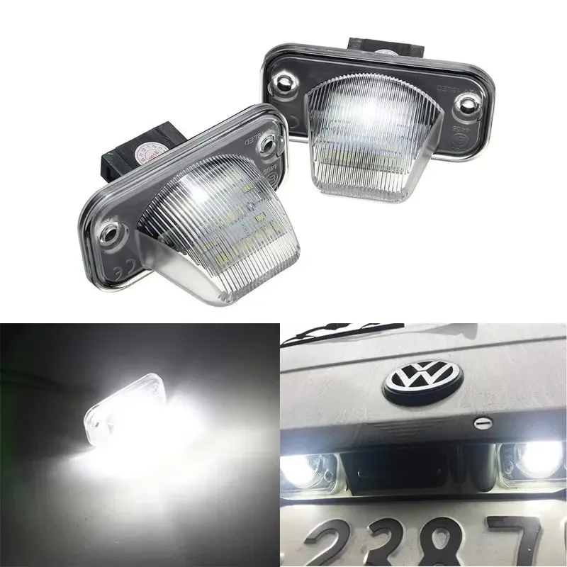 

A Set White LED Licence Number Plate Light for ANGRONG CANBUS VW Transporter T4 Multivan Caravelle MK4 Eurovan