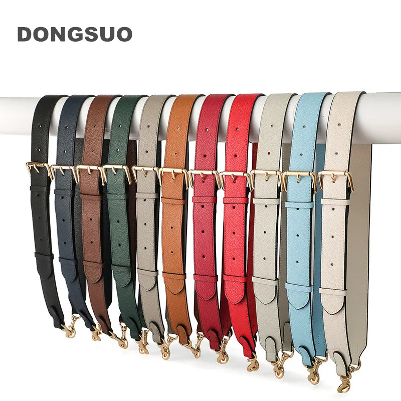 Large wide genuine leather Replacement strap Adjustable strap guitar shoulder bag belt Togo leather 35mm