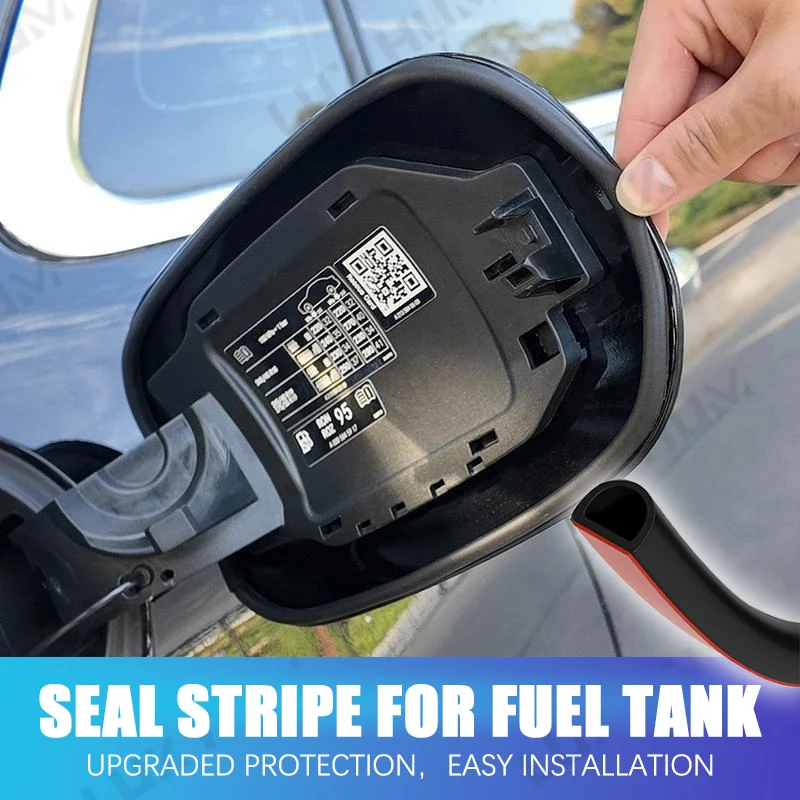 

Car Fuel Tank Seal Strip Self-Adhesive Waterproof Car Weatherstrip on Fuel Tank Cap Dustproof Gap Filler Universal Weather Strip