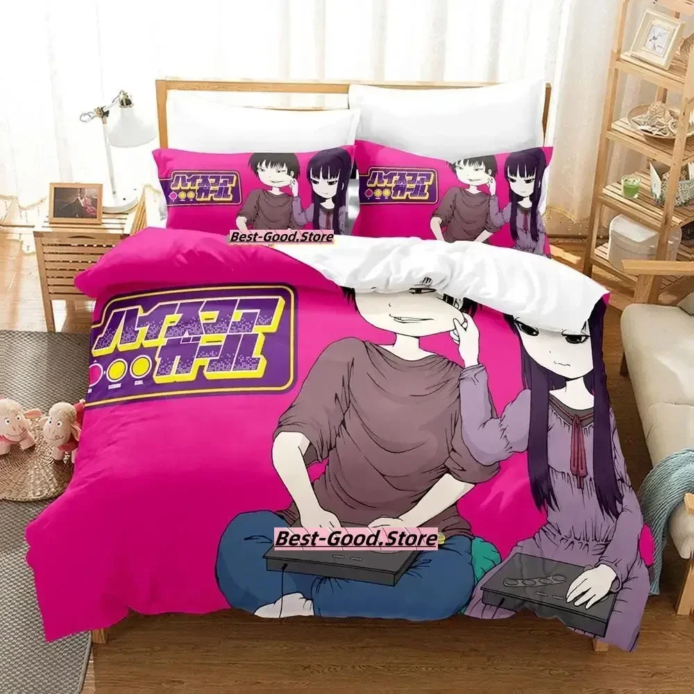 Hi Score Girl Anime parure de lit Bed Bedding set Printed Duvet Cover Pillowcase Single Double Queen Super King Size Sets - view 4