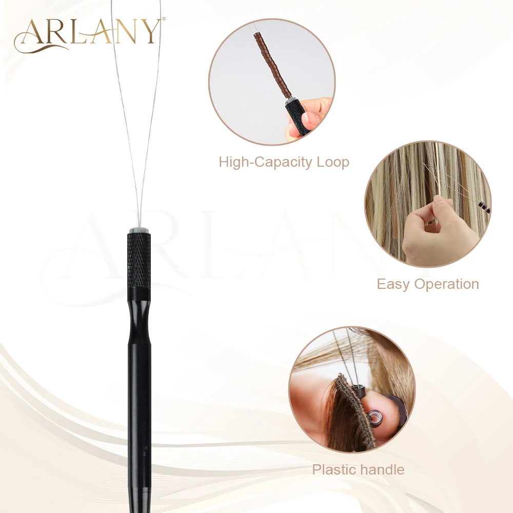 ARLANY Microlinks Hair Extension Pliers Kit Anti-Slip Microlink Pliers for Beads Rings 200 Pieces 4mm Hair Extension Beads