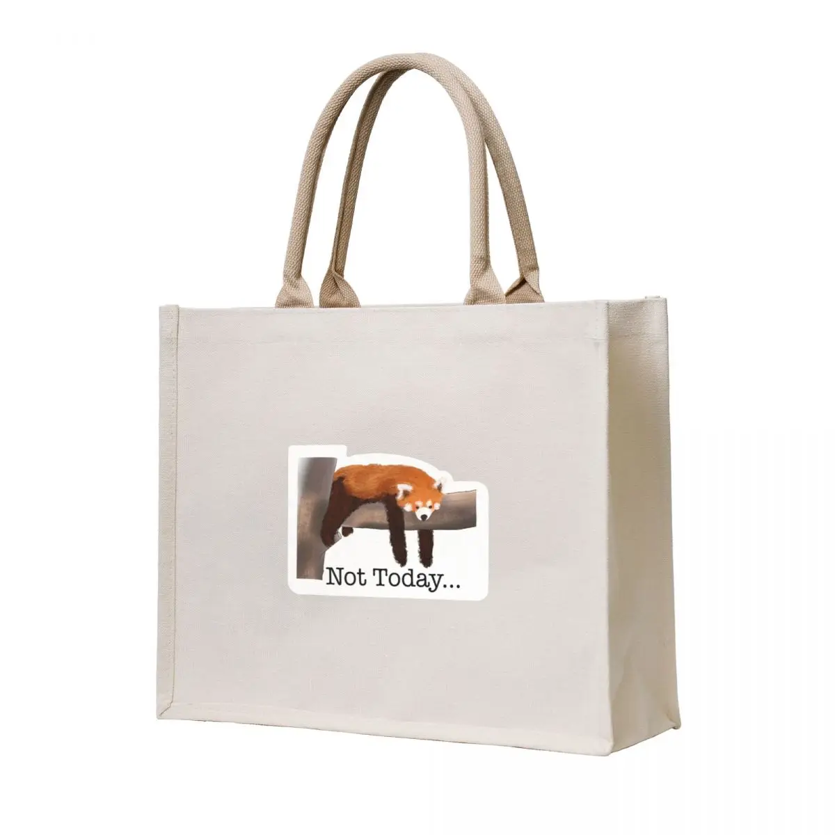 

Not today Red panda Tote Bag tote bag woman Handbags custom tote bag