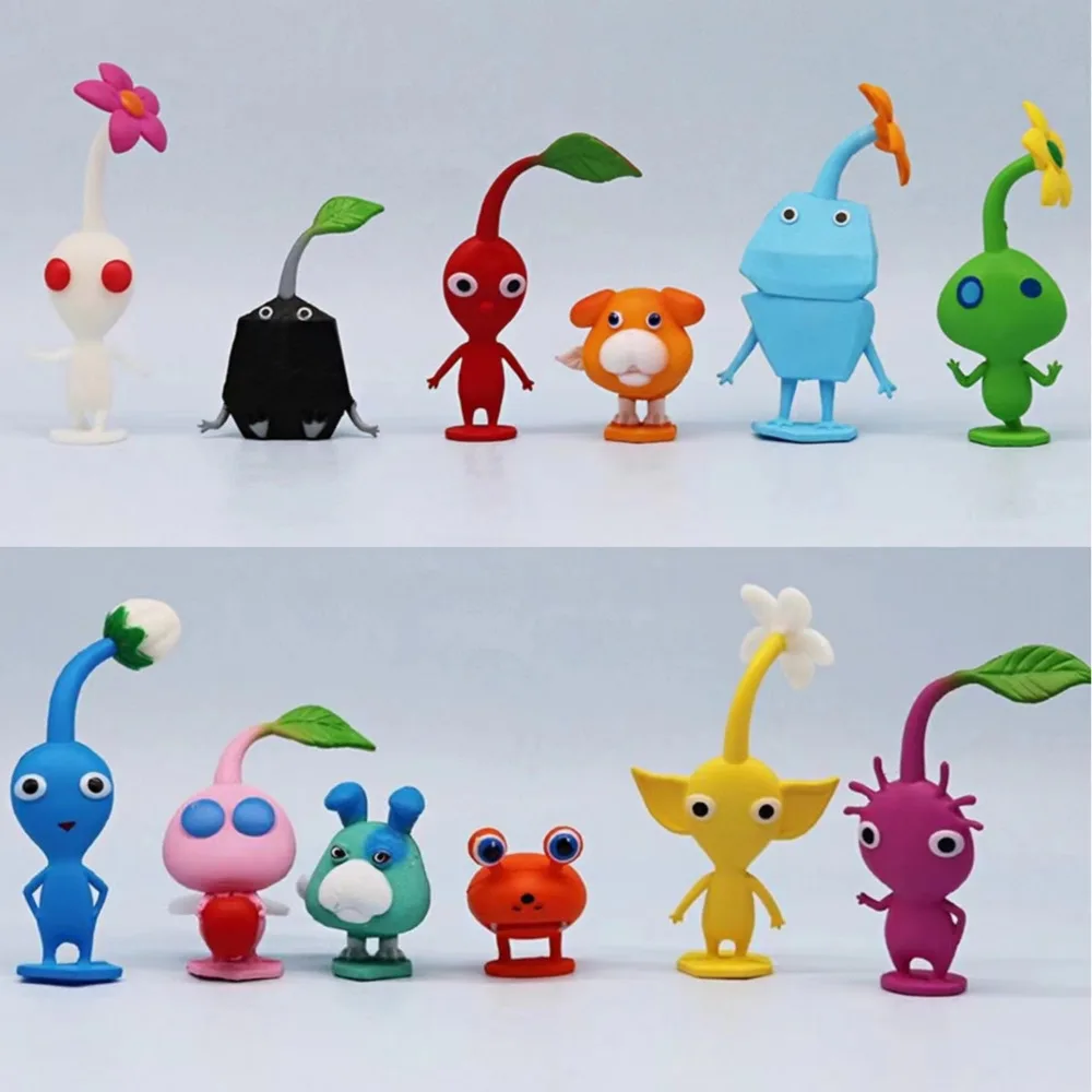 Pikmins Figure Set Toy Pikmins Figurines Rock Pikmins Oatchi Plastic Doll Blue Ice Plastic Toys Figuras Action Figures Christmas