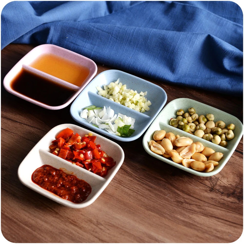 

Dipping Sauce Dishes Seasoning Tableware Appetizer Tray Reusable Plastic Snack Plates Kitchen Barware