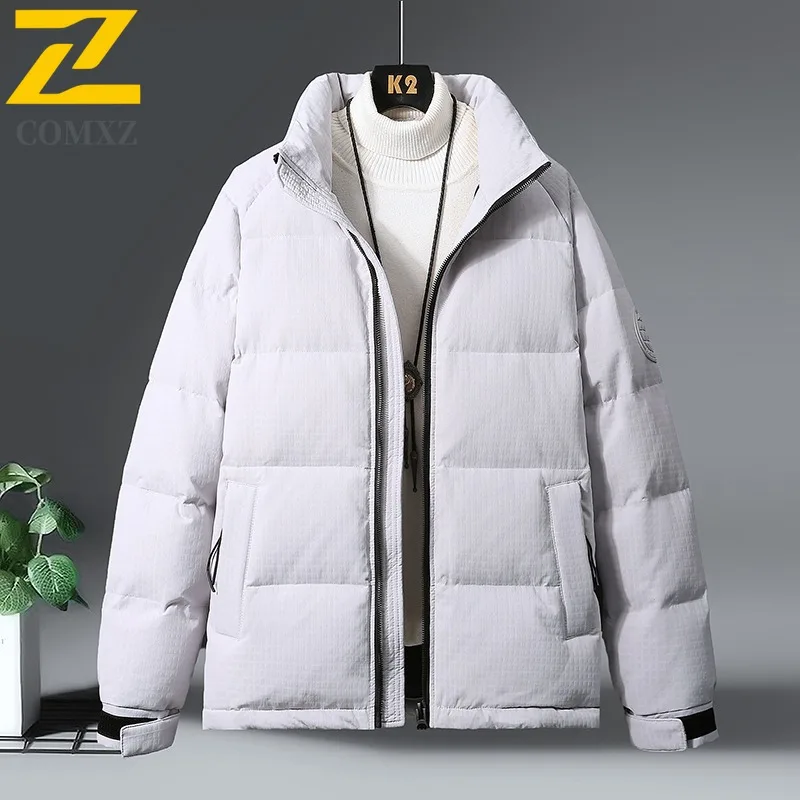 

COMXZ Puffer Jacket 2025 Warm Thickened Windproof Travel Parker Coat Snowy Versatile Cold-Resistant Winter Jacket Men's Clothing