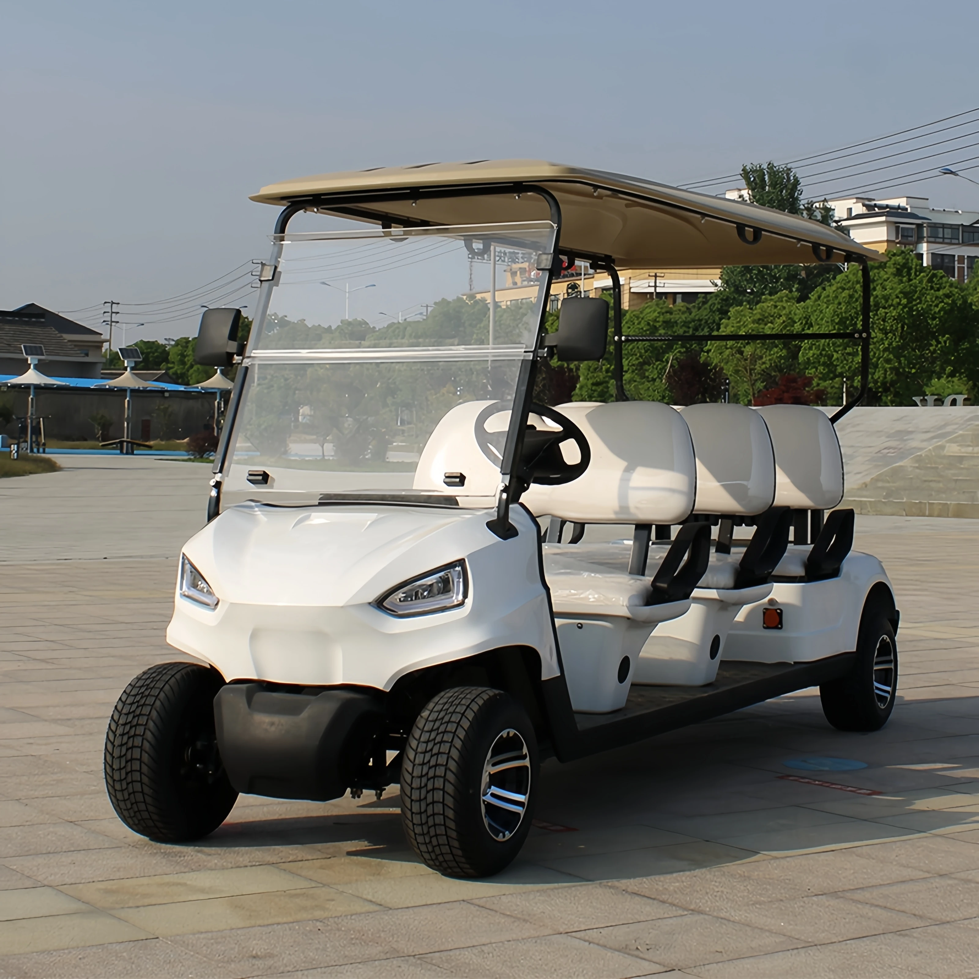 Voiturette de golf électrique en aluminium 62, batterie 4 places, fabriquée en Chine, approuvée CE