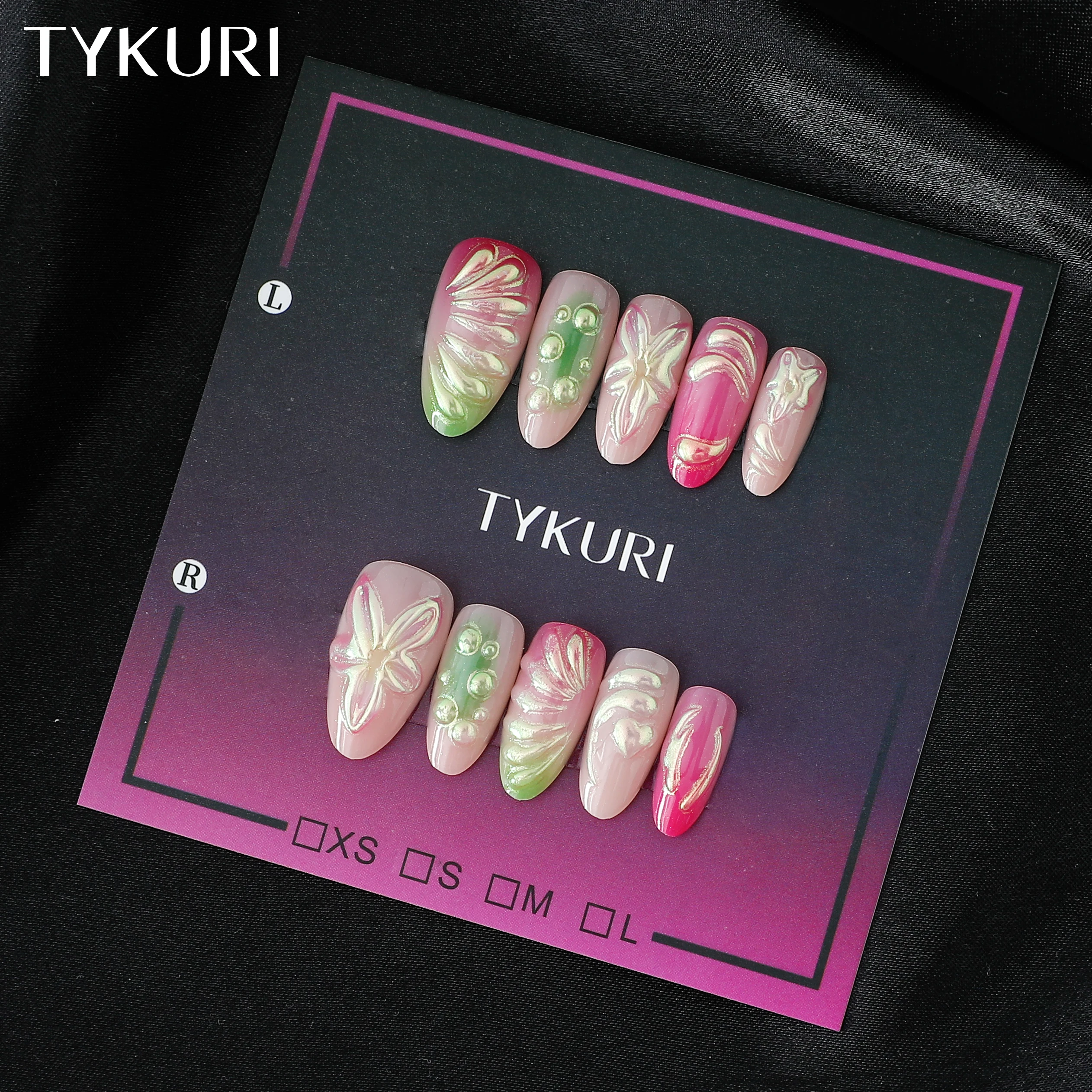 

Набор накладных ногтей TYKURI Almond Press On Nails, розовые, с бабочками, французский стиль, элегантность, высокое качество, для женщин, с гелевым клеем.