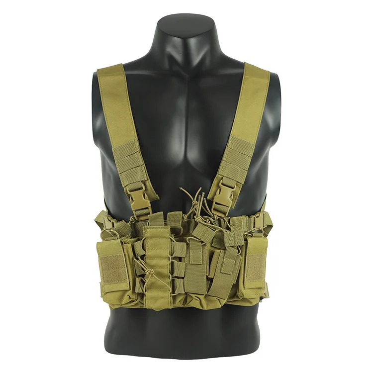 Men's breathable camouflage tactical vest, quick-release training suit, outdoor combat chest strap