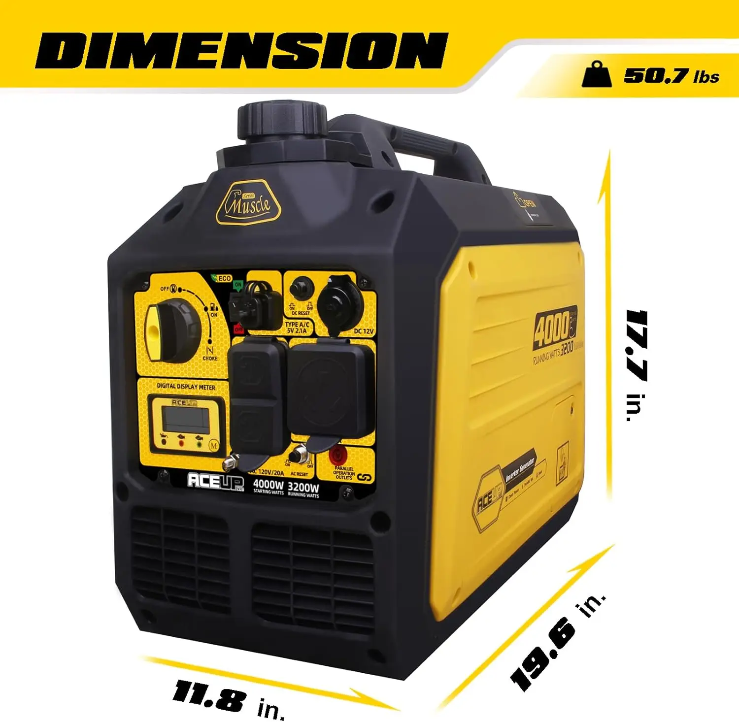 مولد عاكس محمول بقدرة 4000 وات، مولد يعمل بالغاز هادئ للمنزل، جاهز للمركبات الترفيهية، متوافق مع EPA