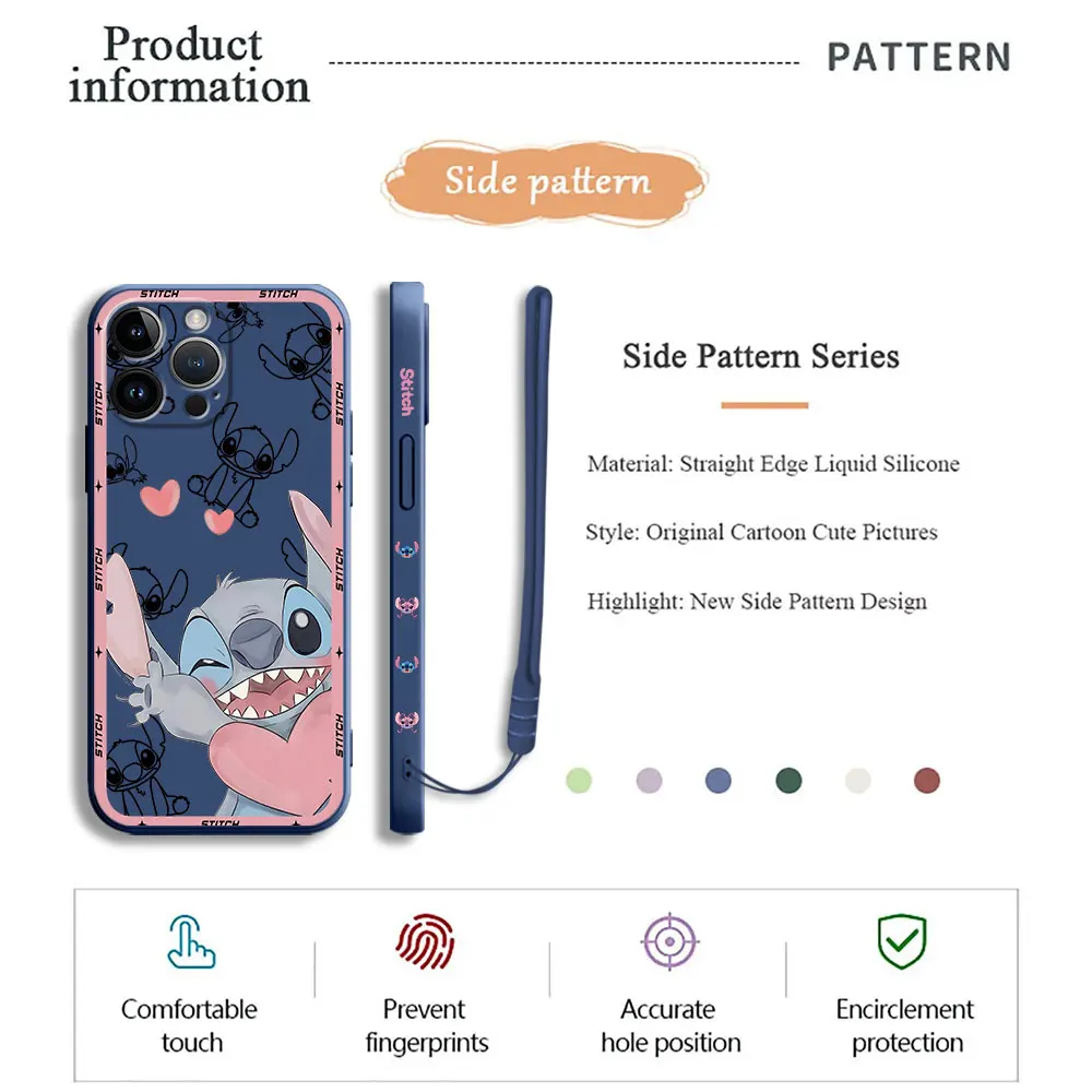 Silicone Case for Samsung Galaxy A01 Core A05s A31 A02s A10 A03 A20s A50 A71 A70 A51 A02 A04e A30 Luxury Disney Stitch Cover image 4
