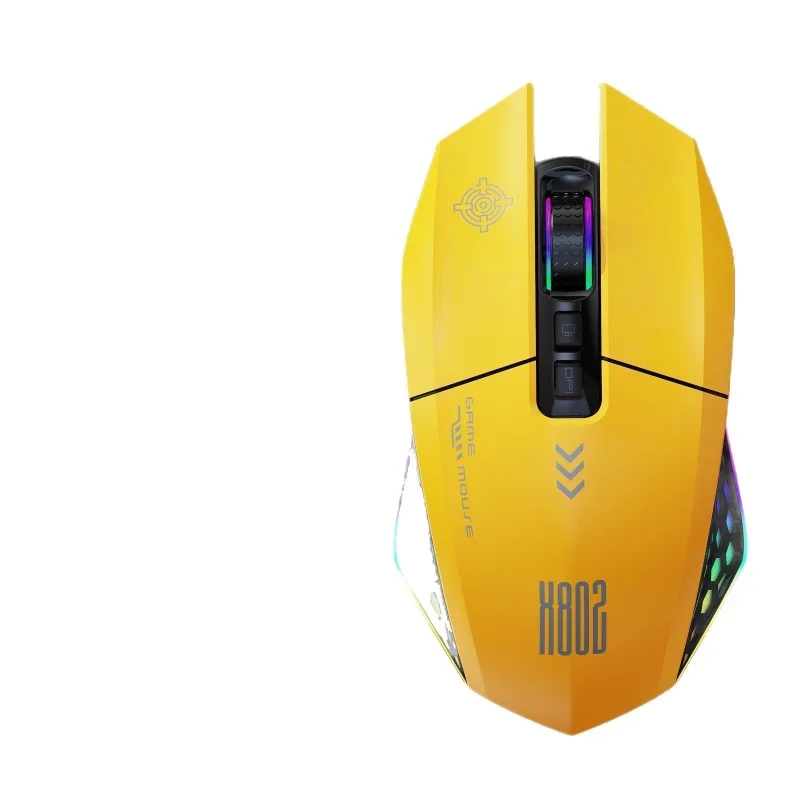 

802 wired wireless bluetooth three-mode e-sports game mouse controllable anti-skid mouse 7-button macro programming mouse