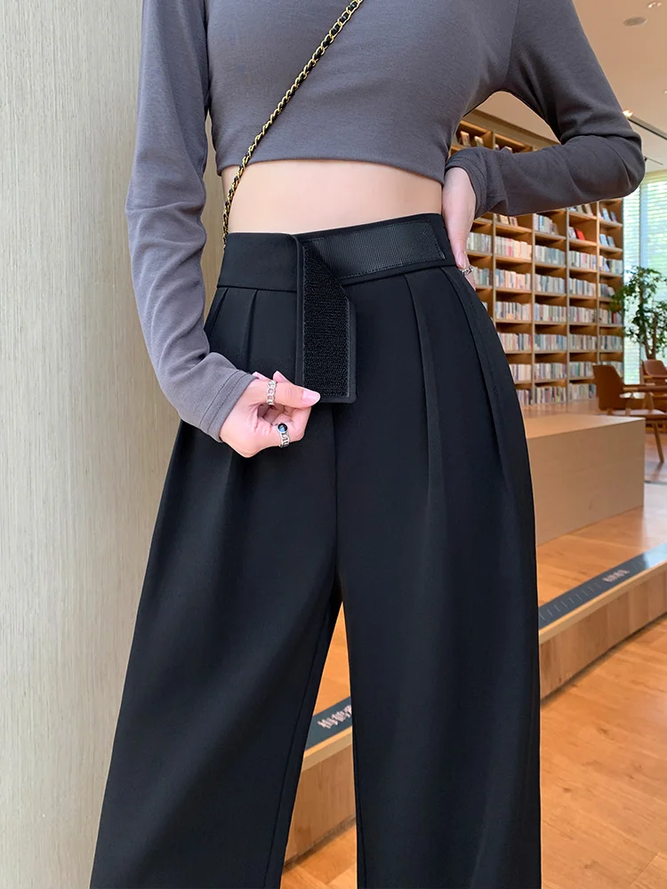 Women\'s Tailoring Suits Pants Traf Korean Fashion Office Lady Elegant Wide Summer Pants High Waist Pantalones de Mujer Jumpsuits