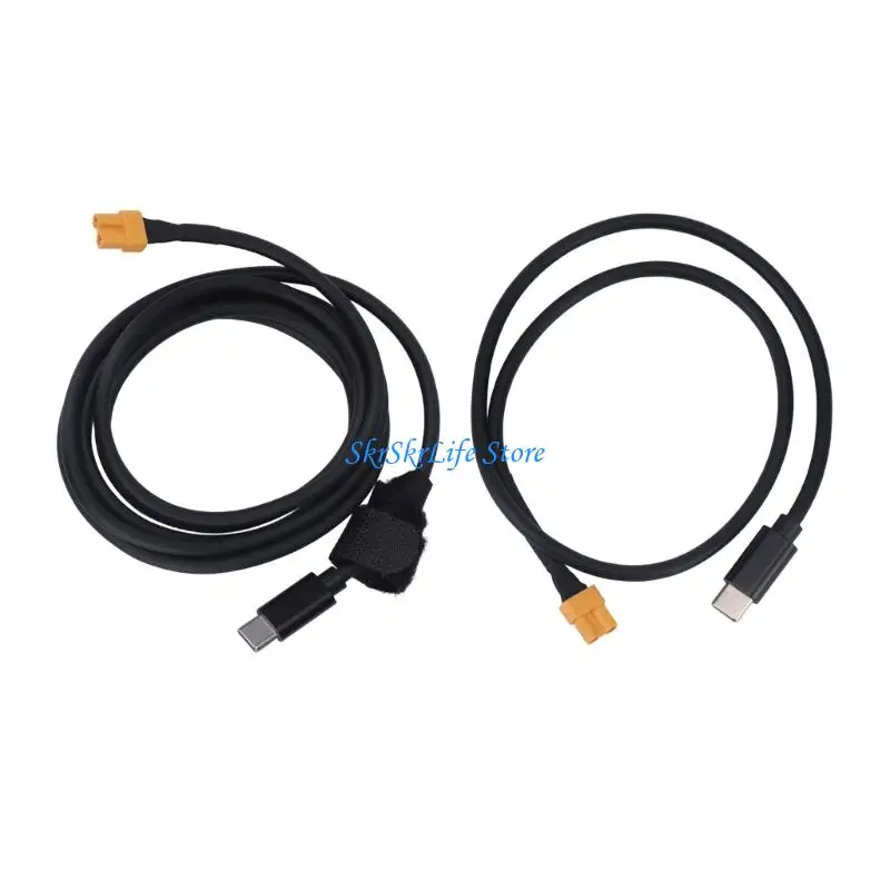 E65E Type C Charging Cable for XT30 Battery Packs, XT30 Female End and Type C Male Input for Daily Battery Charging Use