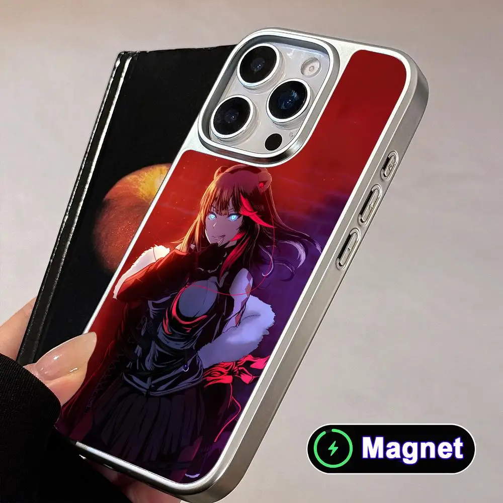 

Чехол для мобильного телефона Arknights Zima с серебряным покрытием и поддержкой MagSafe для iPhone 17 16 15 14 13 12 11 Air Pro Max Plus, цветной
