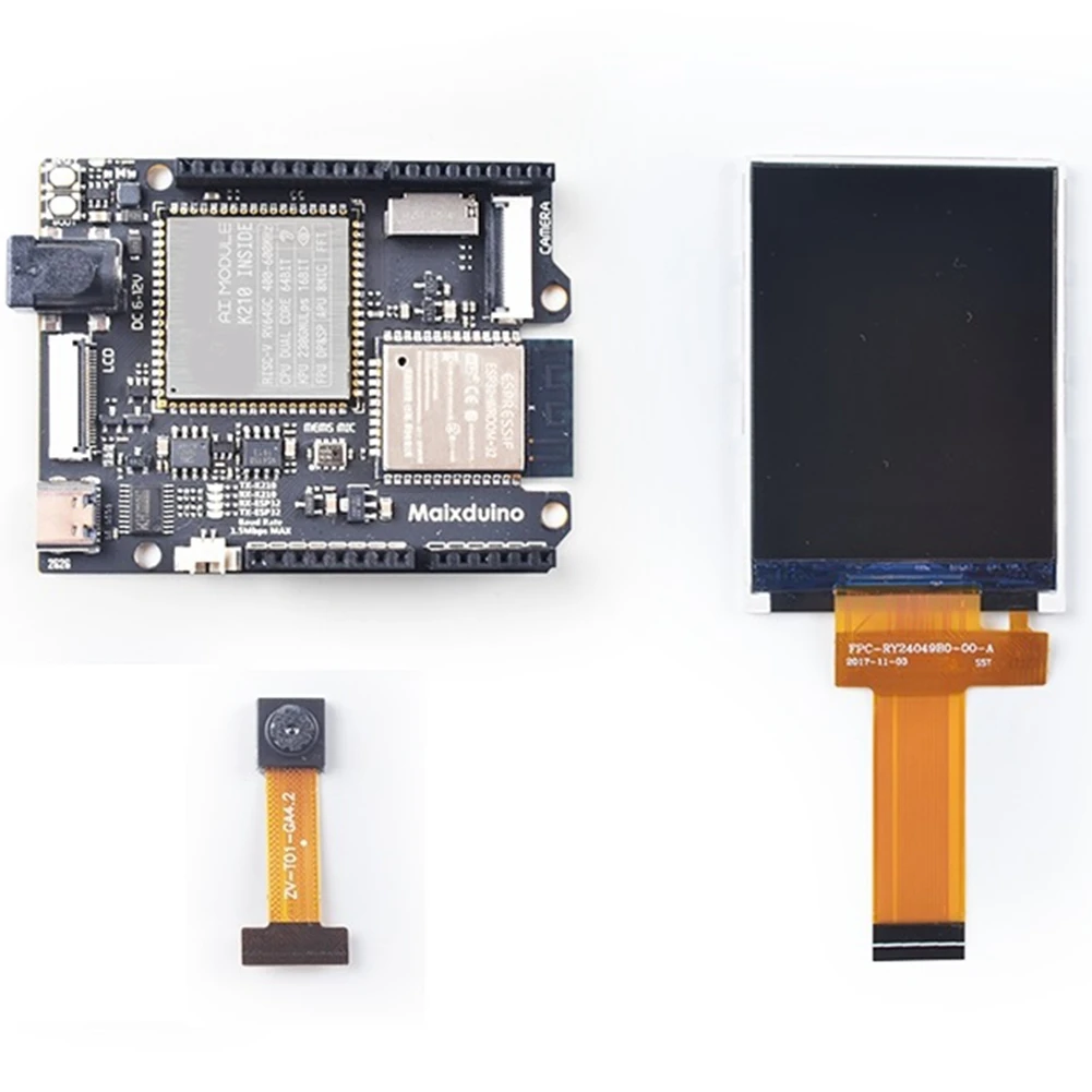 For Sipeed Maix Duino Development Board K210 RISC-V AI+LOT ESP32 Module with Camera and 2.4 Inch Screen+Binocular Cam