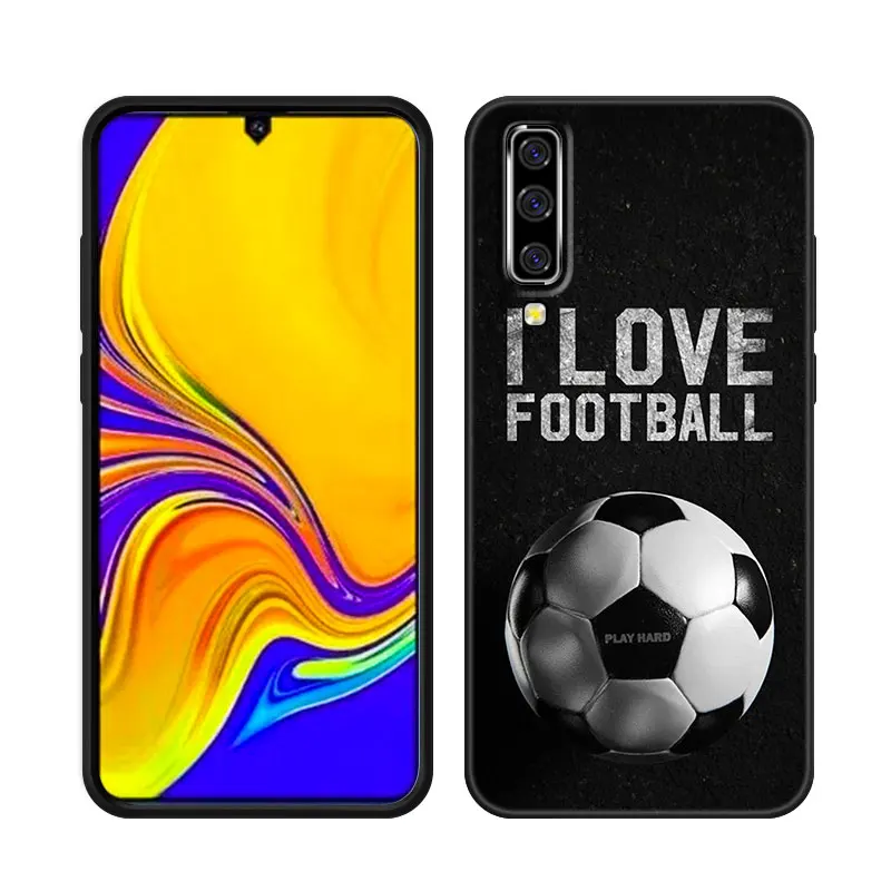 Fire Football Soccer Ball Phone Case For Samsung A13 A22 A24 A32 A71 4G A33 A34 A35 A52 A53 A54 A55 A73 5G A12 A14 A23 A31 A50