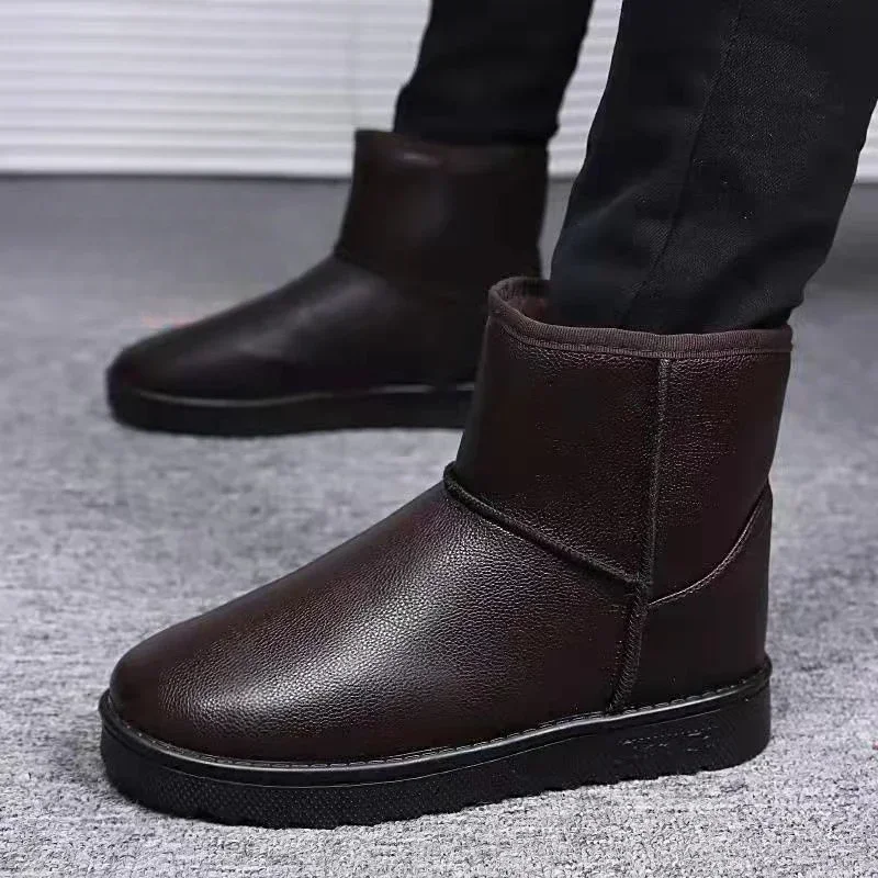 

Winter Shoes Man Booties Flat Anti Slip Ankle Snow Boots for Men Outdoor Hiking Luxury New in Offer Original Deals Fashion Fur