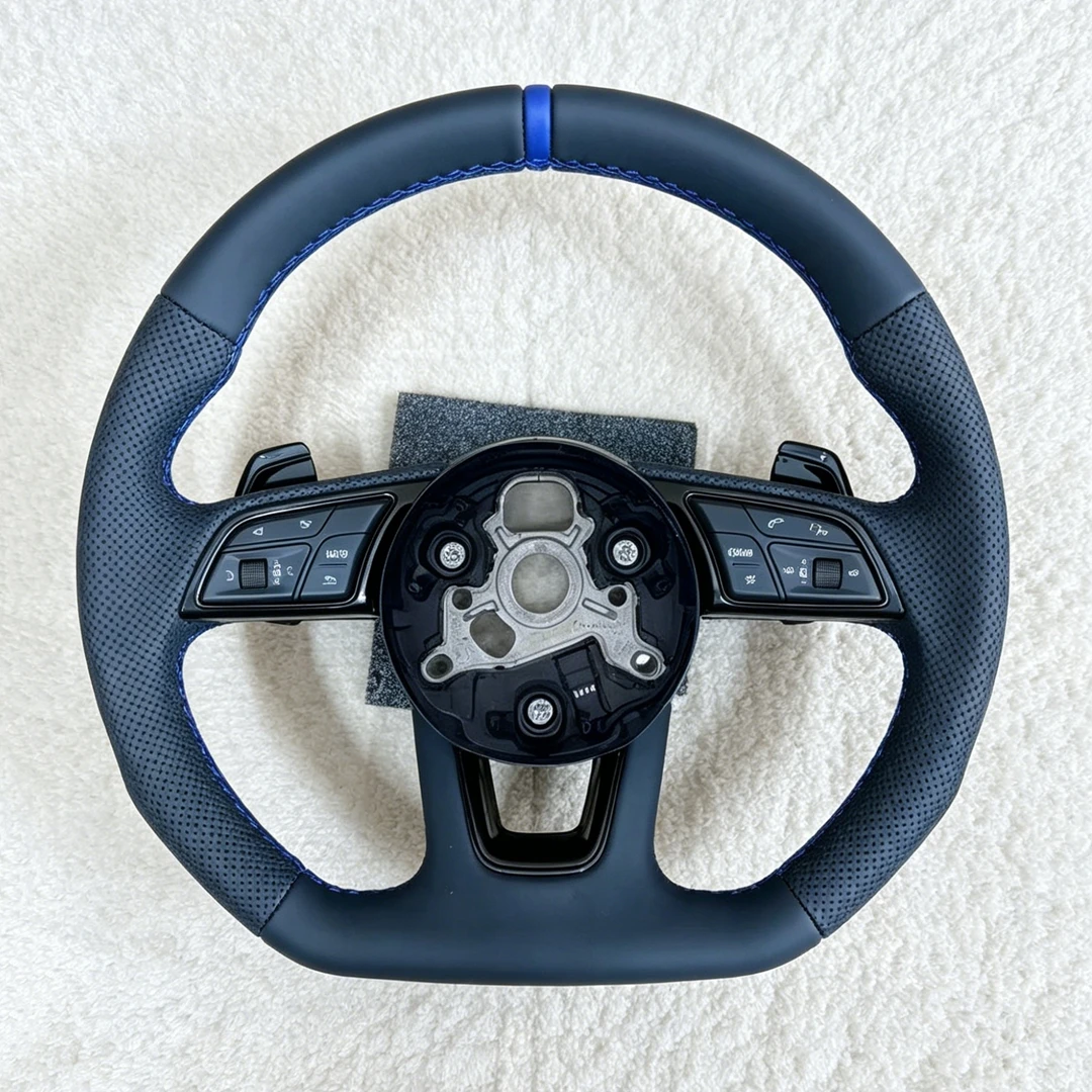 

Full Leather Steering Wheel for Audi B9 R8 A1 A3 A4 A5 S6 S4 RS5 S3 S4 S5 A6 A7 A8 Q3 Q5 Q7 Q8 TT R8 S6 RS6 RS7 S7 B8.5 B8