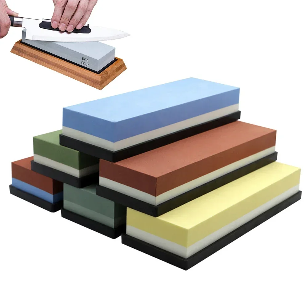 Sharpening Stone Knife Sharpener Professional Whetstone Dual Side Set Grinding Shapner Water Wetstone Kitchen Accessories Tools