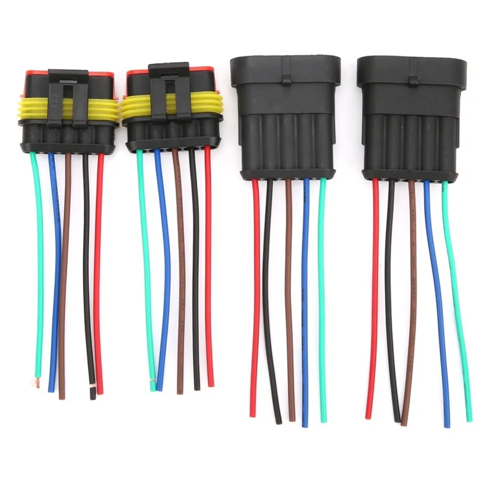 Available 5 Pin Car Waterproof Connector With Wire Cable Male/Female Car Connector Waterproof Electrical Connector Marines