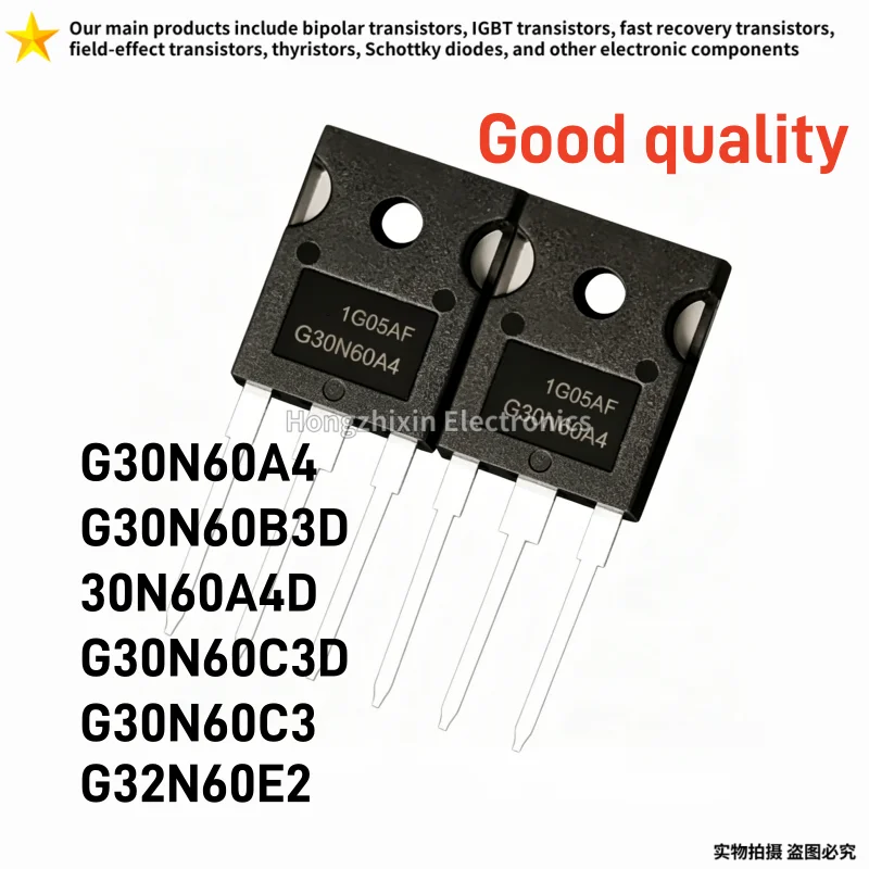 5/10PCS NEW G30N60A4 G30N60B3D 30N60A4D G30N60C3D G30N60C3 G32N60E2 TO-247 N-Channel MOSFET Transistor 600V Power Transistor