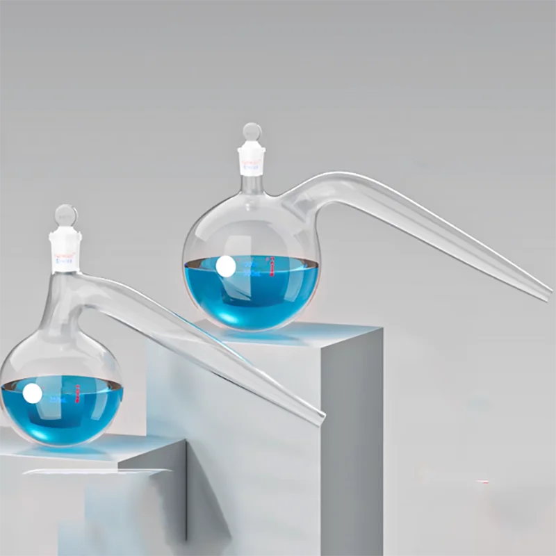 

Glass distillation flask bend flask 125/250/500/1000ml gooseneck elbow glass flask laboratory glassware