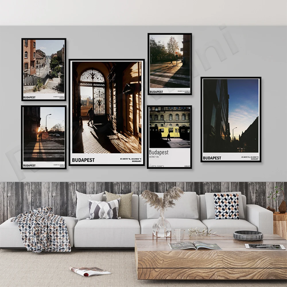 Budapest travel prints, Hungary city posters, Budapest coordinates city view wall art, street photography, home wall decor gifts