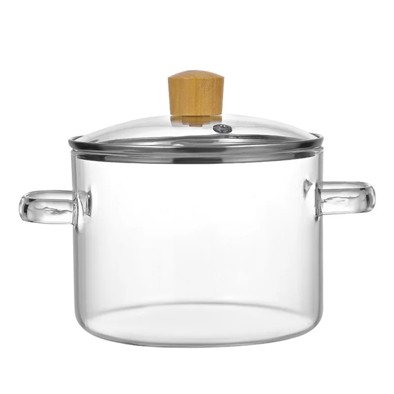 

ABZS Glass Pots For Cooking On Stove, 1.6L Clear Simmer Pot, Glass Saucepan With Lid, Potpourry, For Stovetop Cookware