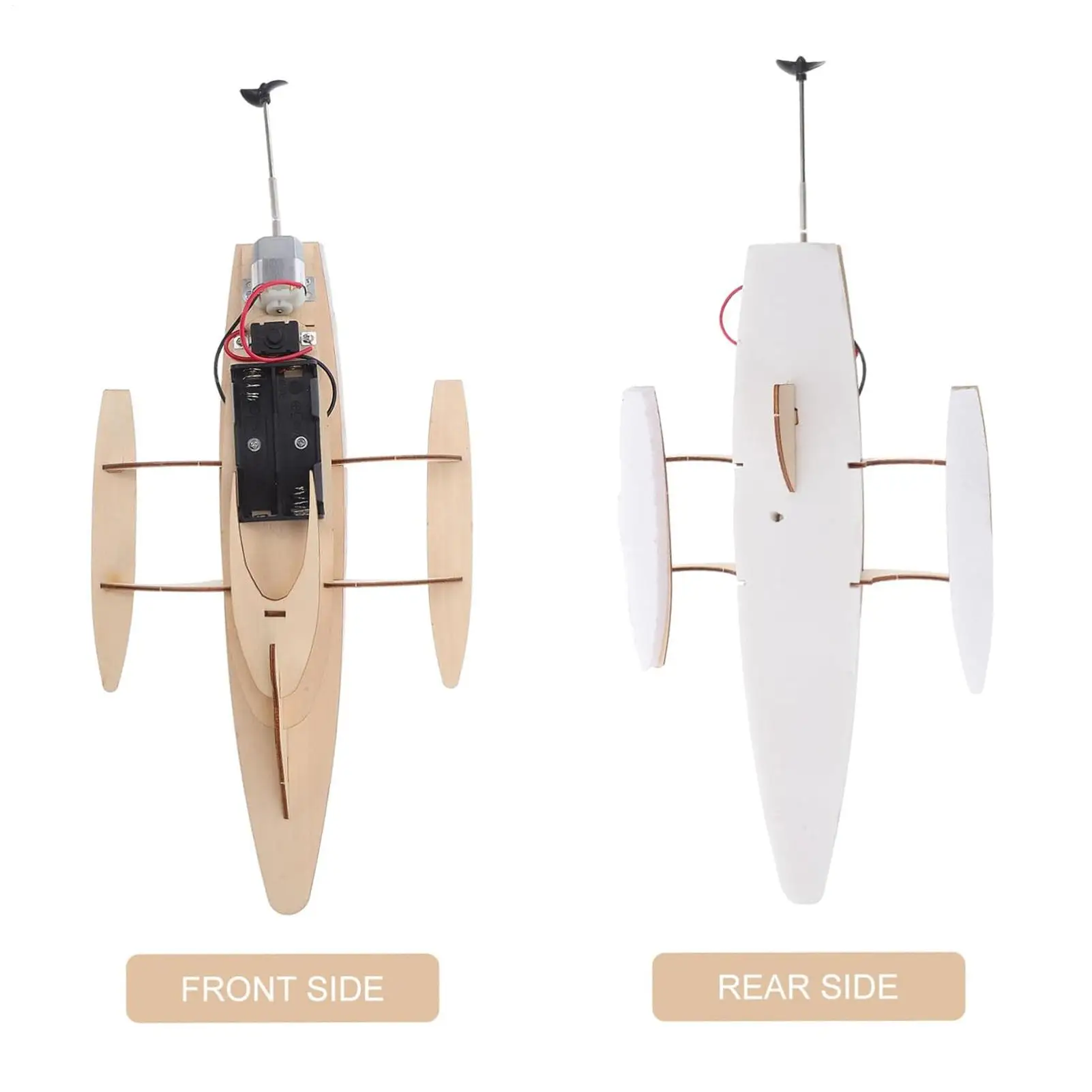 Wooden Boat Model Kits to Build DIY Puzzle Toy Challenging Wooden Electric Boat Model Kit for Ages 6-14 Boys Girls Youth Pretend