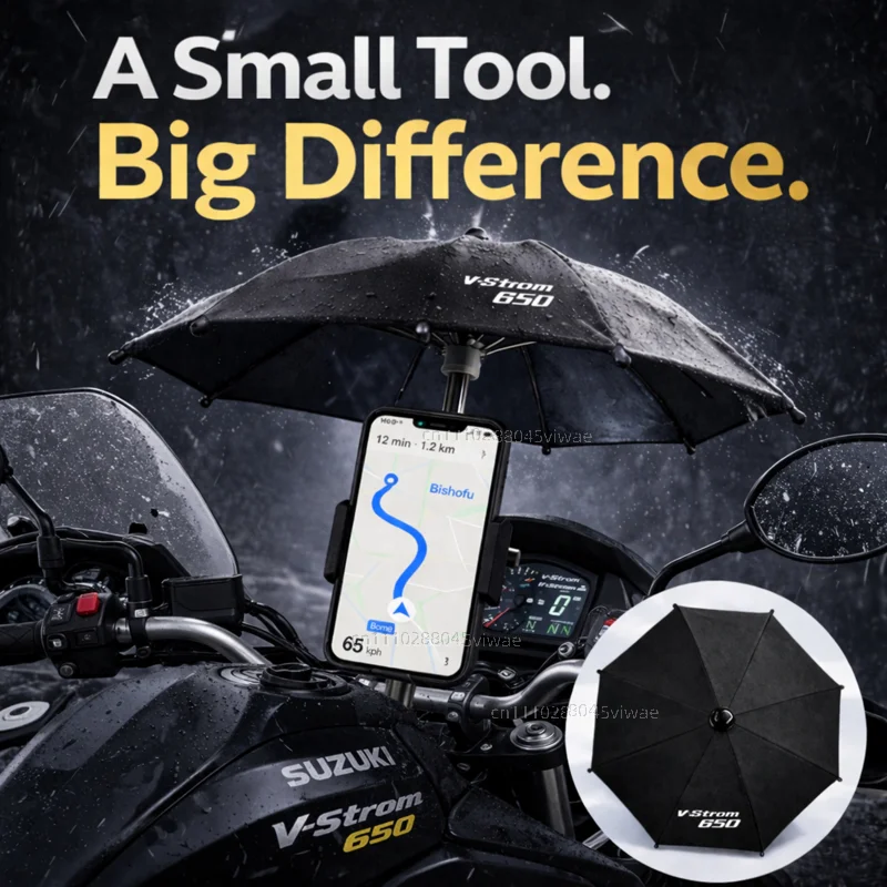 

For Suzuki vstrom 650 Motorcycle Phone Umbrella Holder Waterproof Sunshade Anti Glare Rainproof Handlebar GPS Mount