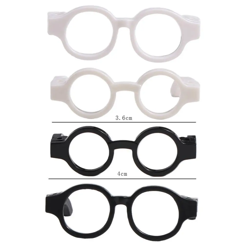 

Аксессуары для очков, черная оправа OB11, круглые очки, круглые миниатюрные круглые очки, пластиковая круглая оправа, мини-очки в подарок