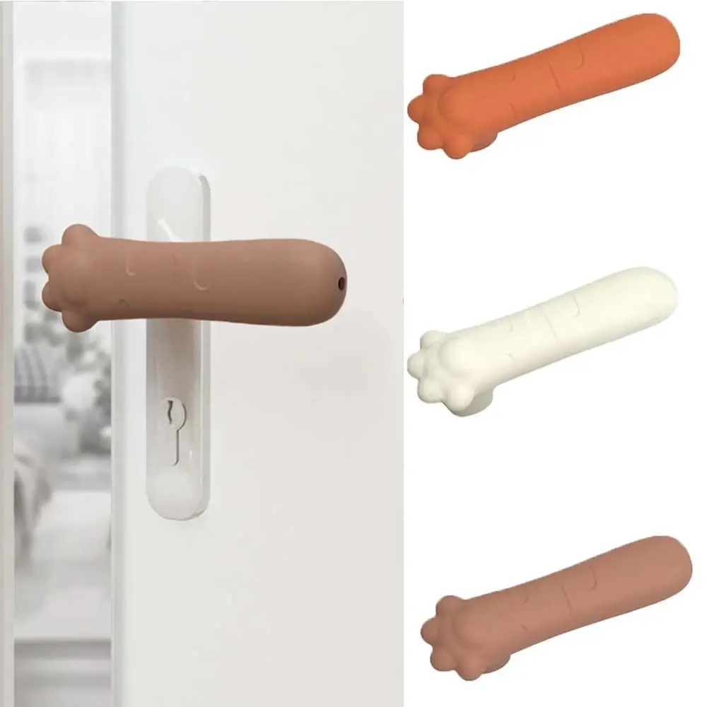 Multifunction Silicone Door Handle Cover Cat Claw Anti-Collision Protective Pad Anti-Static Kids Safety Doorknob Protector Home