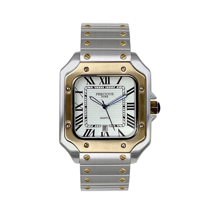 2025 мужские модные роскошные деловые кварцевые часы из нержавеющей стали, водонепроницаемые часы с вечной датой, британские брендовые часы