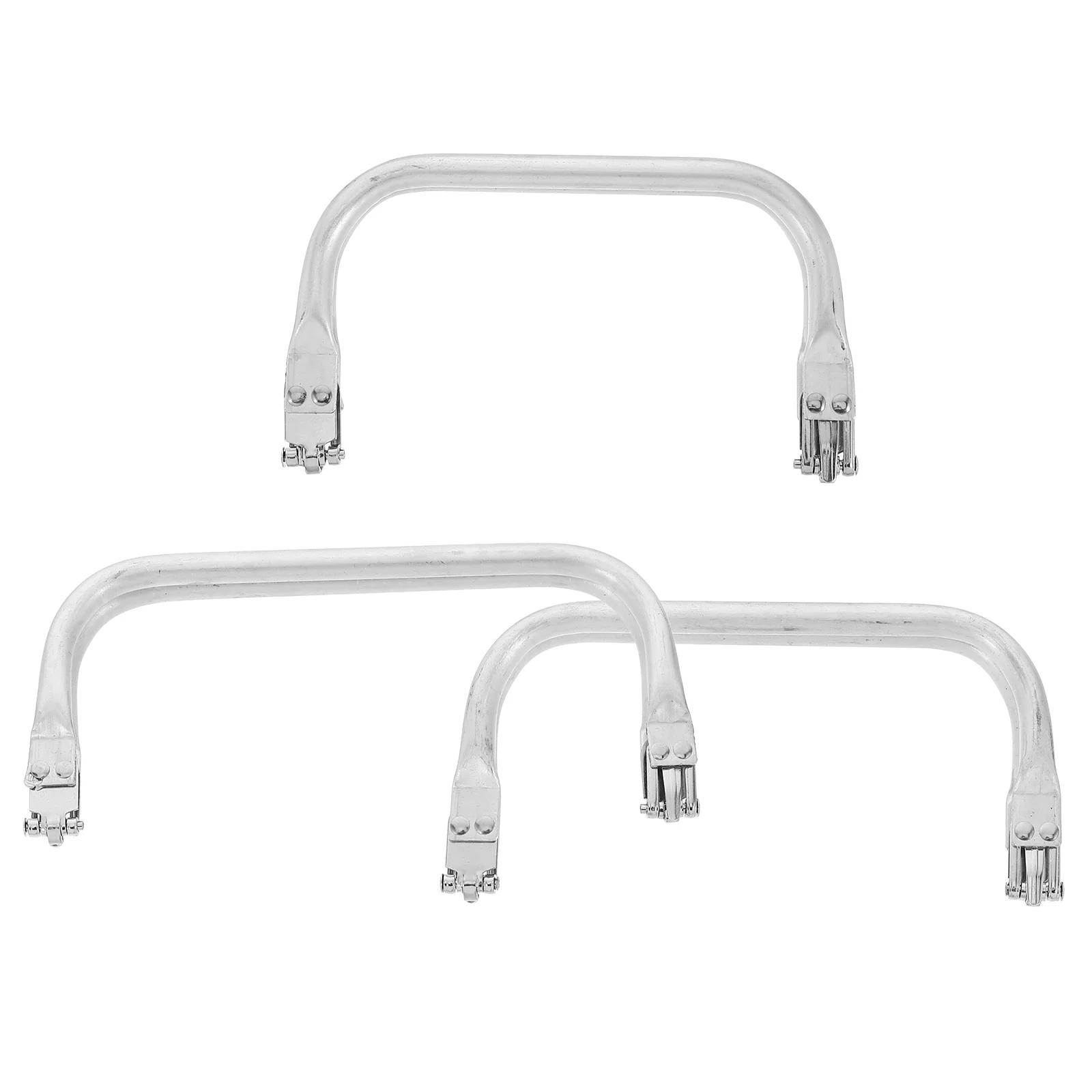 

3 Pcs Wallet Frame Accessories Hoop Handle Purse Handbag Hinges Frames Aluminum Clip